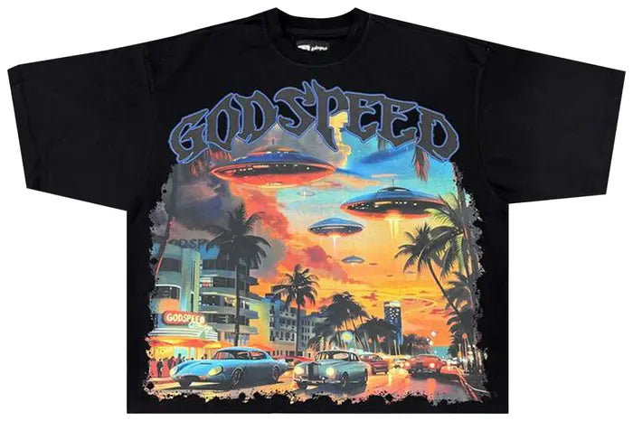 Godspeed Miami UFO T-Shirt 'Black' 289/333