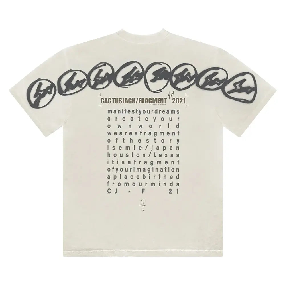 Travis Scott Cactus Jack for Fragment Manifest T-shirt White