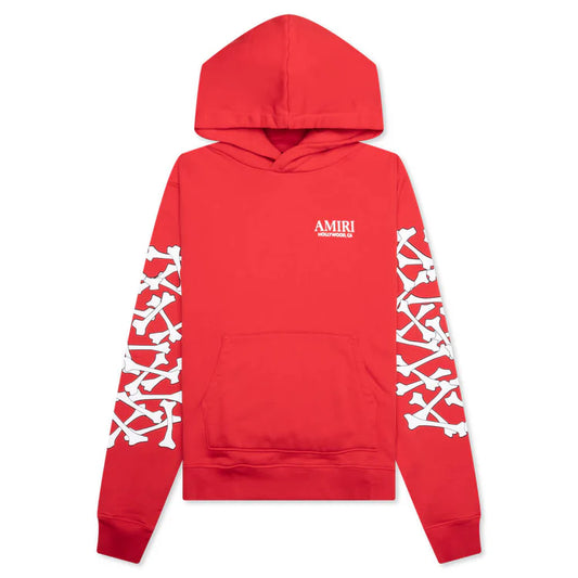 AMIRI Bones Stacked Hoodie Red