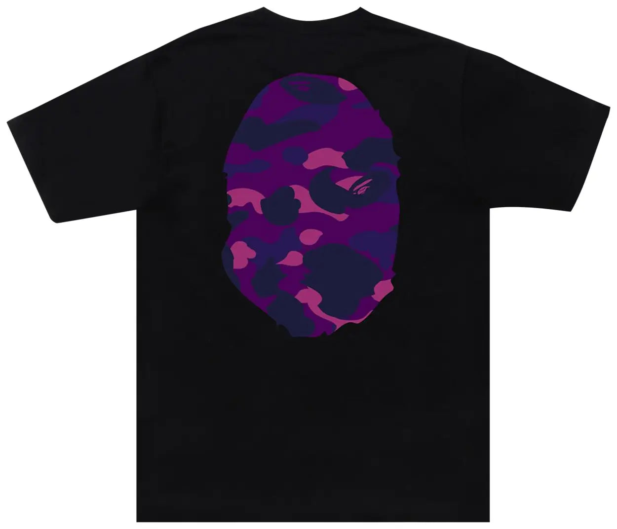 BAPE Color Camo Big Ape Head Tee in Black/Purple