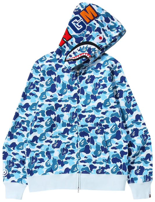 BAPE ABC CAMO SHARK FULL ZIP BLUE