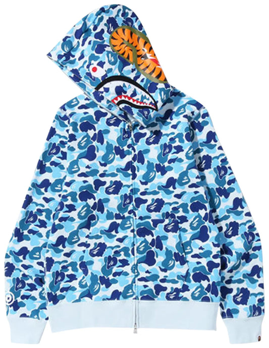 BAPE ABC CAMO SHARK FULL ZIP BLUE