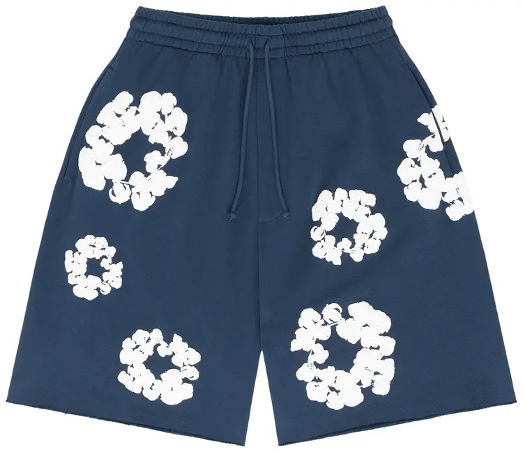 Denim Tears The Cotton Wreath Shorts 'Navy'