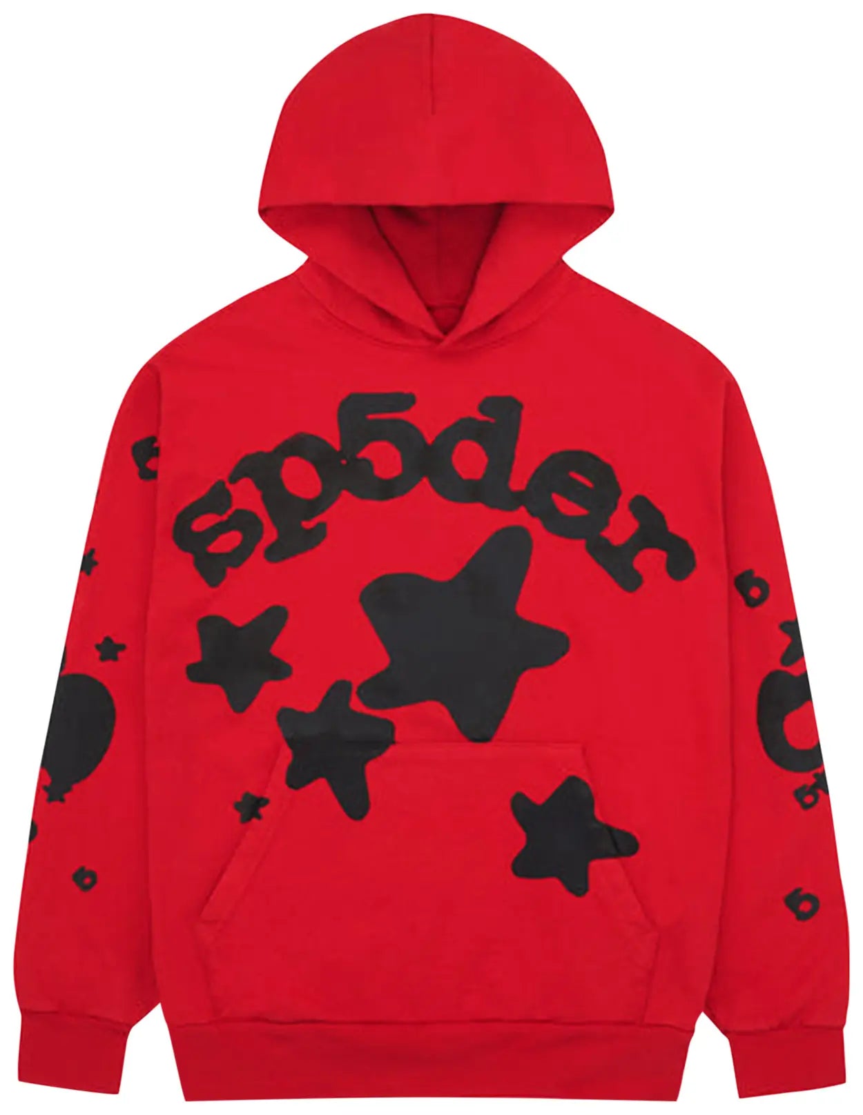 Sp5der Beluga Hoodie 'Red/Black' V2