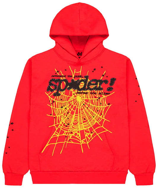 Sp5der P*NK V2 Hoodie Red