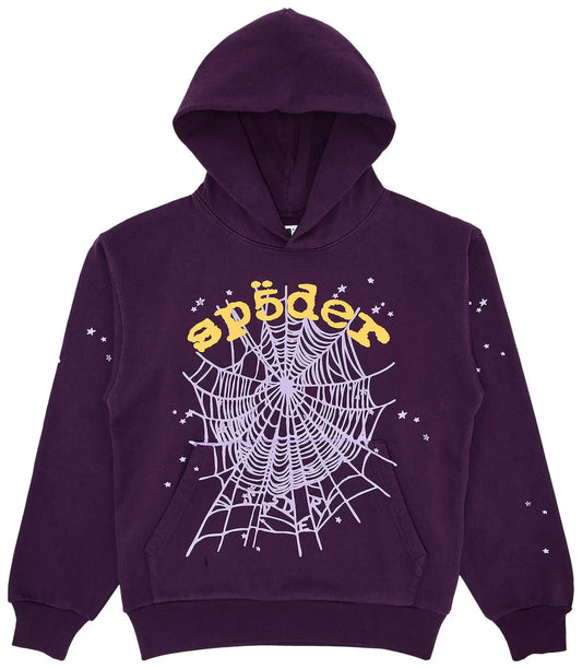 Sp5der Star OG Web V2 Hoodie "Purple"
