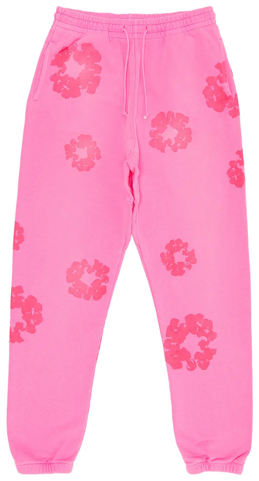 Denim Tears Mono Cotton Wreath Sweatpants Flamingo Pink