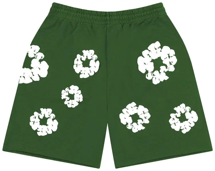Denim Tears The Cotton Wreath Shorts 'Green'