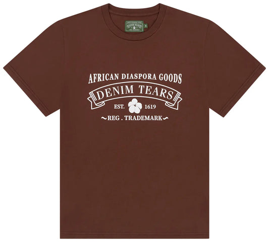 Denim Tears ADG (African Diaspora Goods) Tee Brown