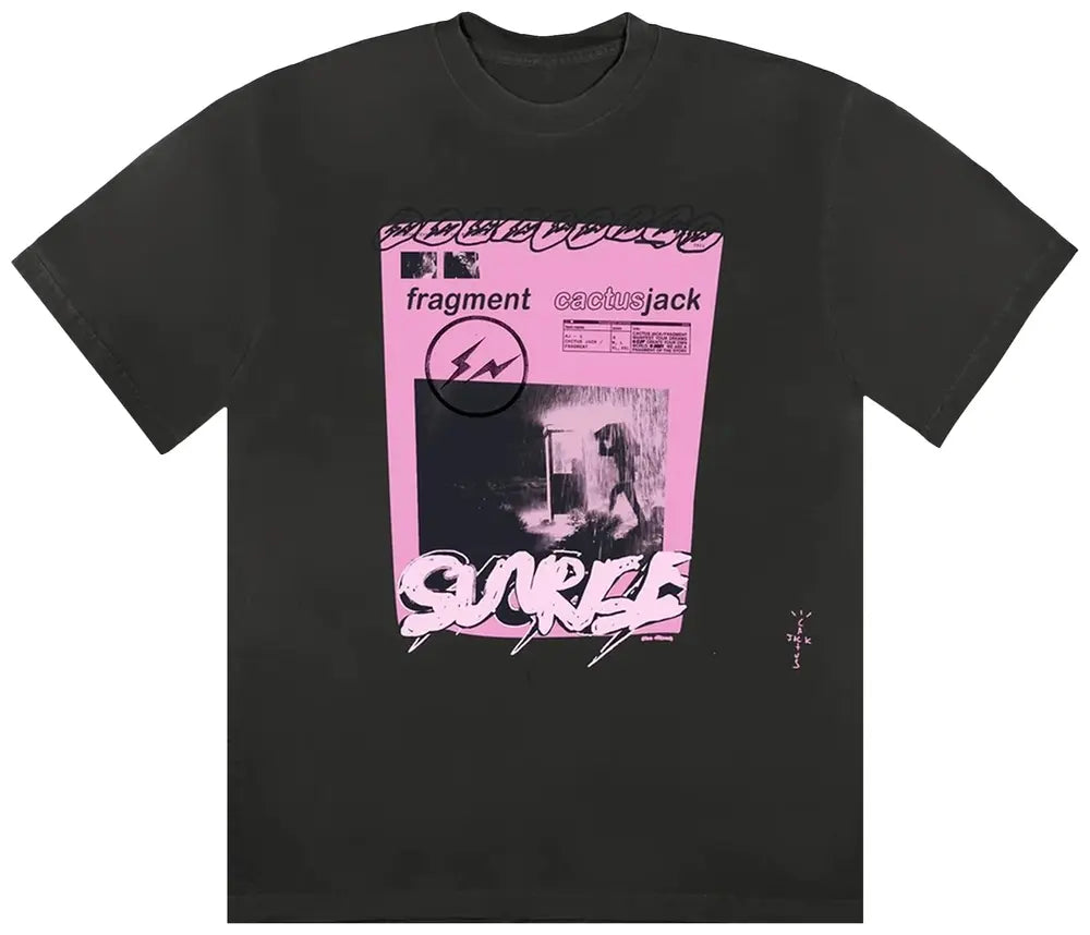 Travis Scott Cactus Jack For Fragment Pink Sunrise T-shirt