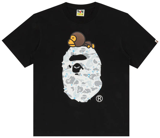 BAPE Space Camo Milo On Big Ape Head Tee  'Black'