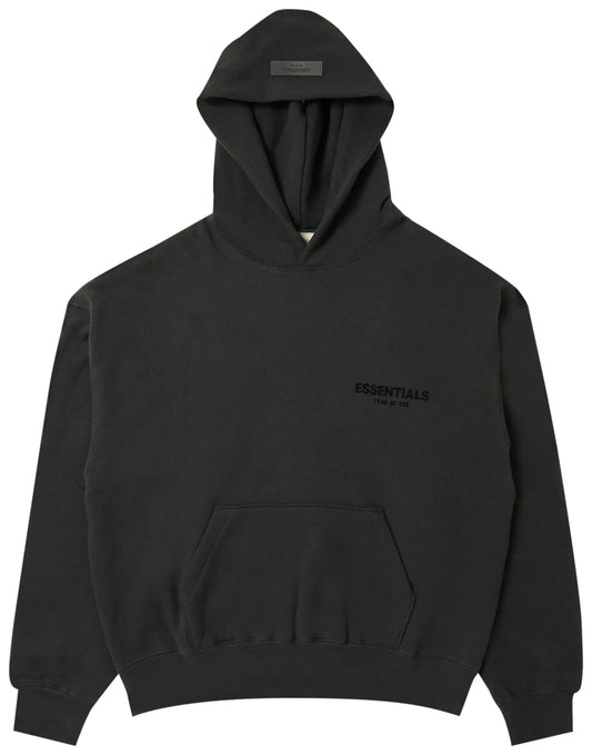 Fear of God Essentials Pullover Hoodie in the "Stretch Limo" black
