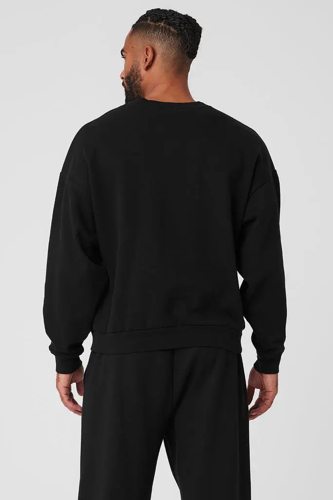 Alo Yoga Accolade Crew Neck Pullover Black