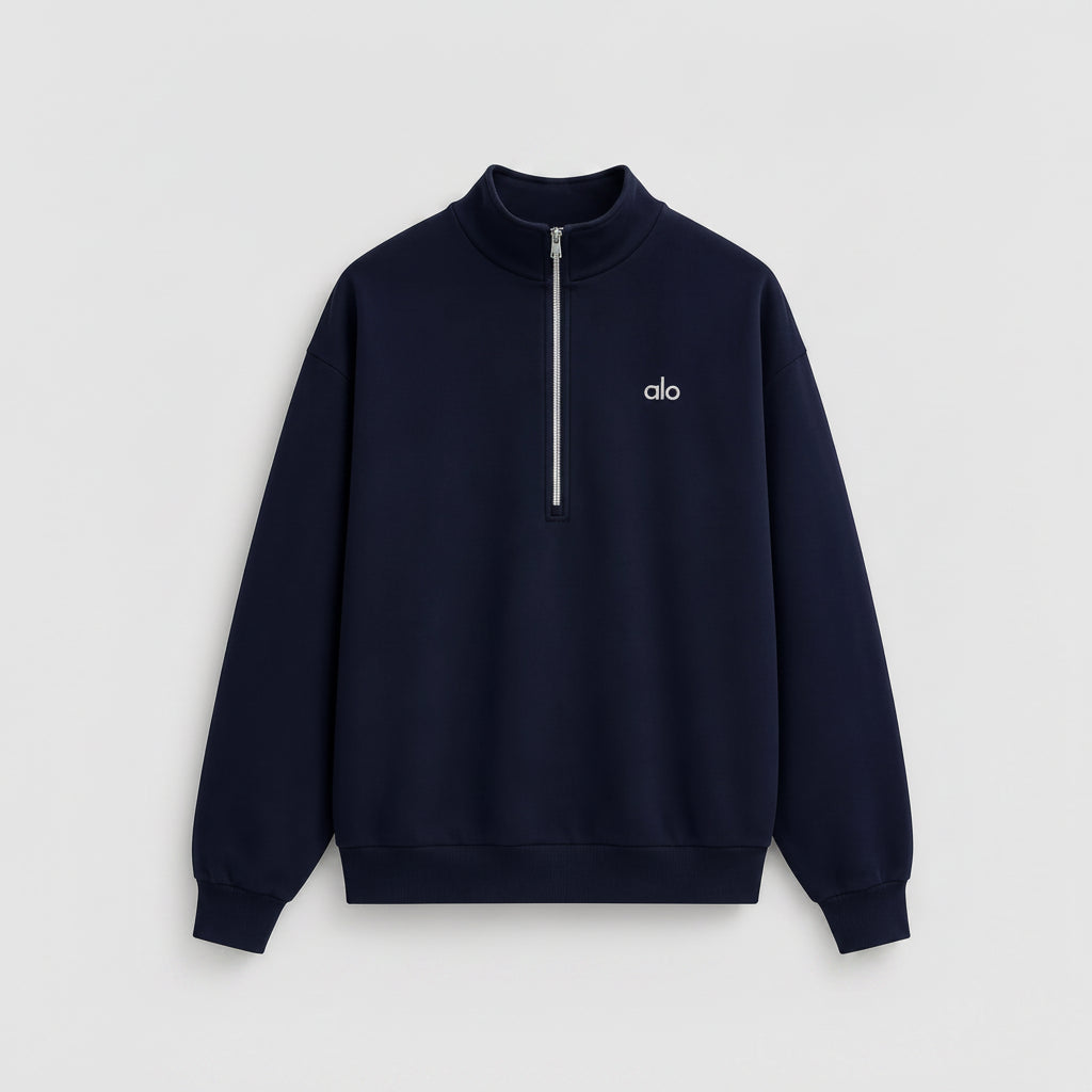 alo Accolade 1/4 Zip Pullover Navy