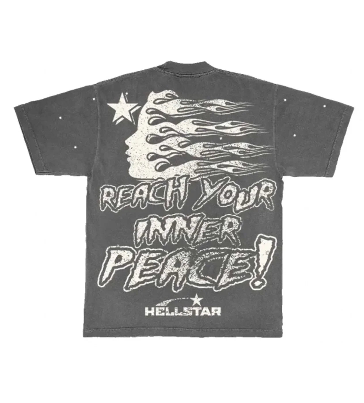 Hellstar "Overseas Exclusive" Inner Peace Skeleton T-Shirt.