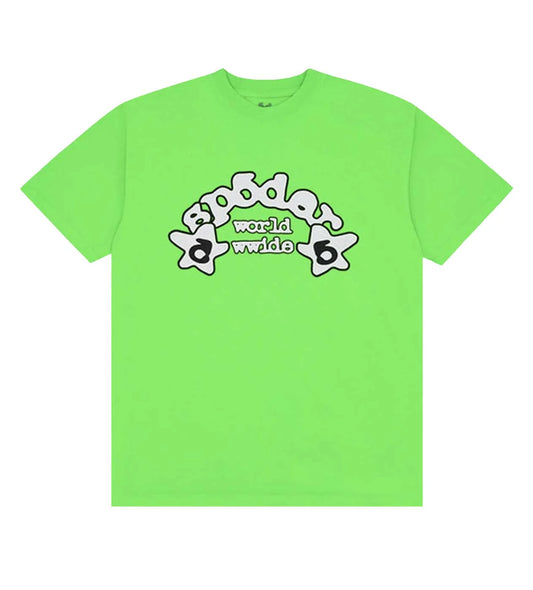 Sp5der Worldwide Tee in Slime Green