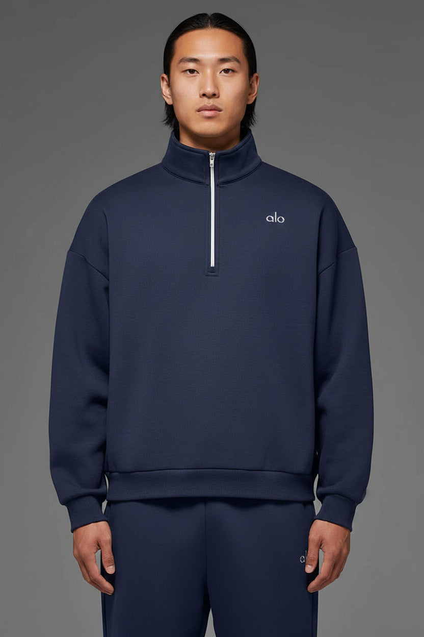 alo Accolade 1/4 Zip Pullover Navy