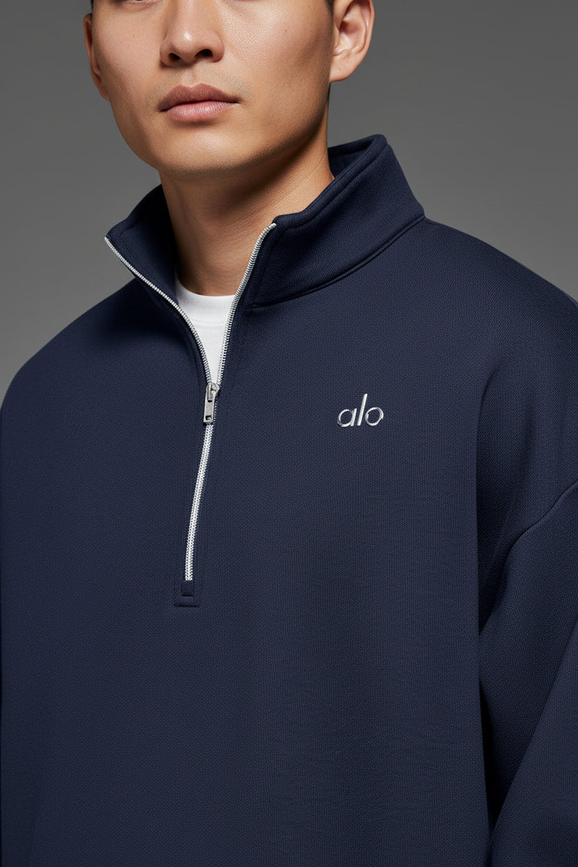 alo Accolade 1/4 Zip Pullover Navy