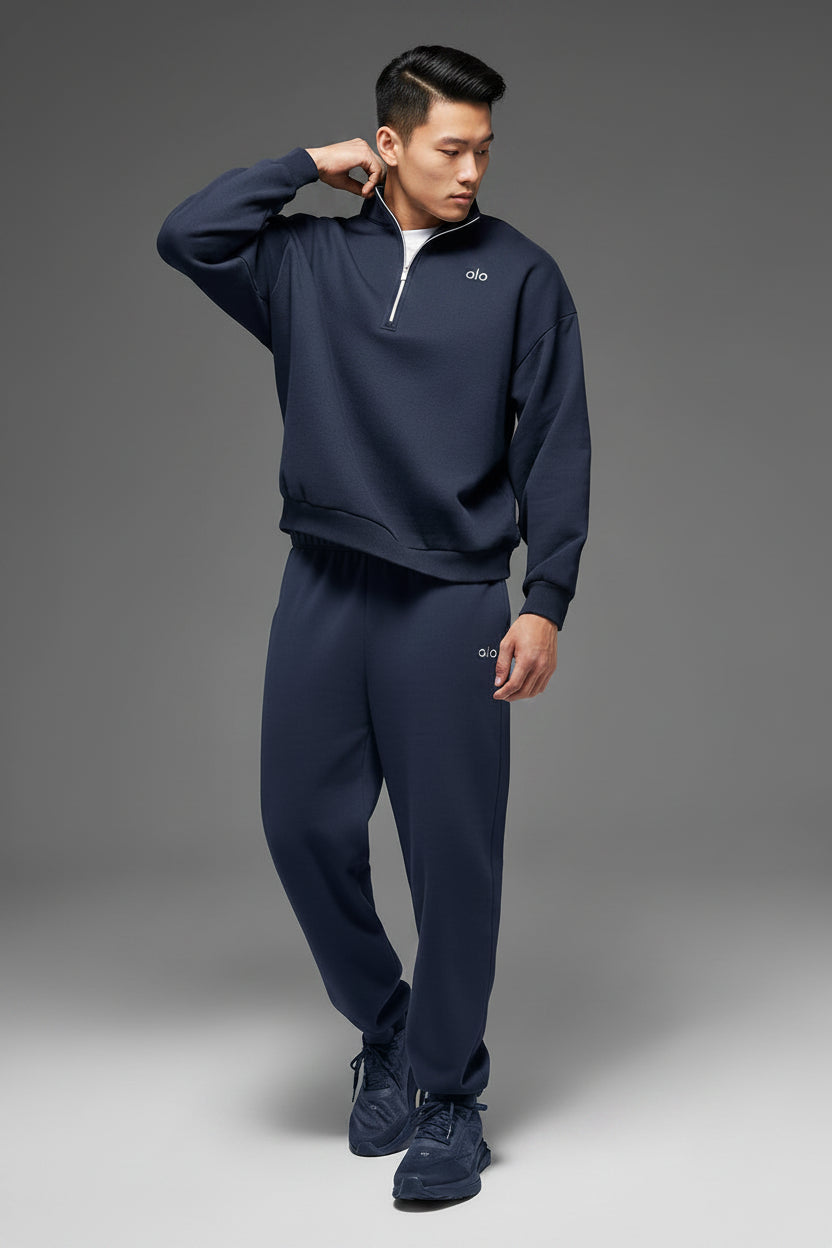alo Accolade 1/4 Zip Pullover Navy