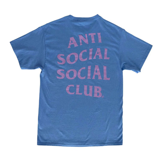 Anti Social Social Club Mind Games Carolina Blue Pink Tee
