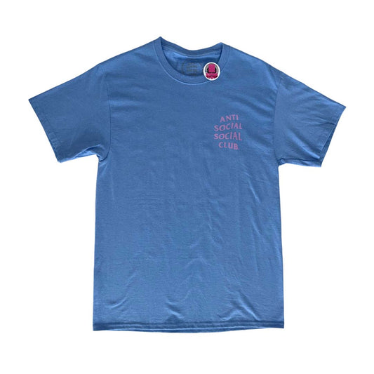 Anti Social Social Club Mind Games Carolina Blue Pink Tee