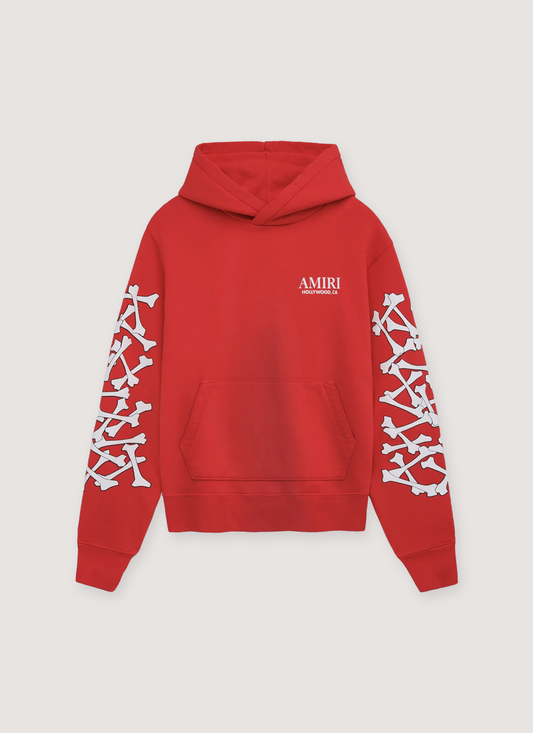 AMIRI Bones Stacked Hoodie Red