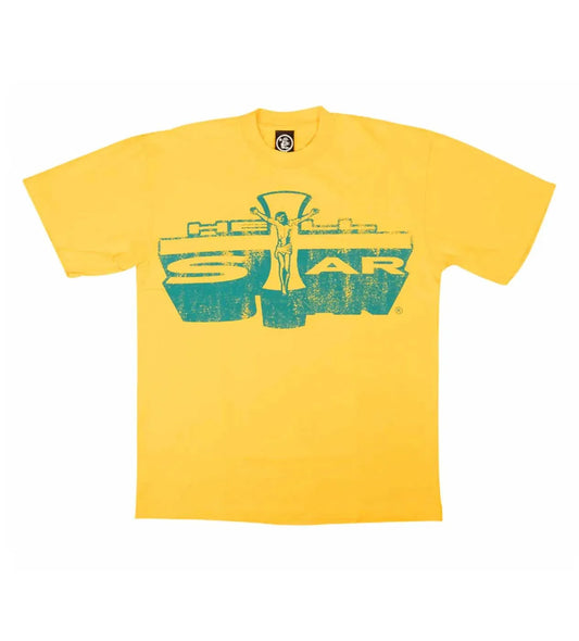 JESUS EMBLEM PATH TO PARADISE T-SHIRT YELLOW