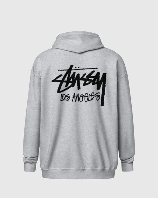 Stüssy Los Angeles Chapter Hoodie Full Zip Grey