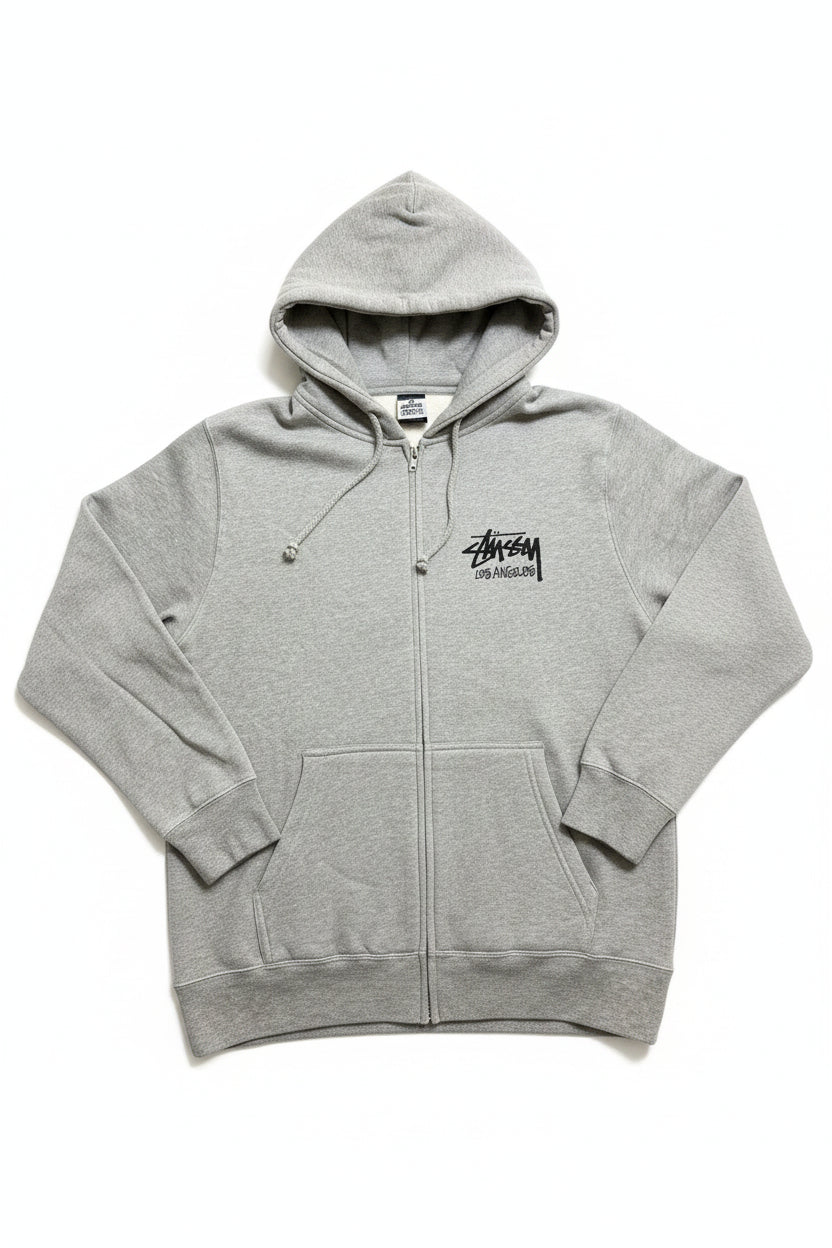 Stüssy Los Angeles Chapter Hoodie Full Zip Grey