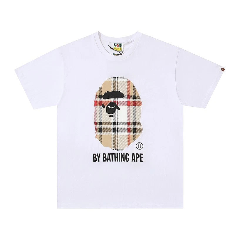 BAPE Check by Bathing Tee 'White/Beige