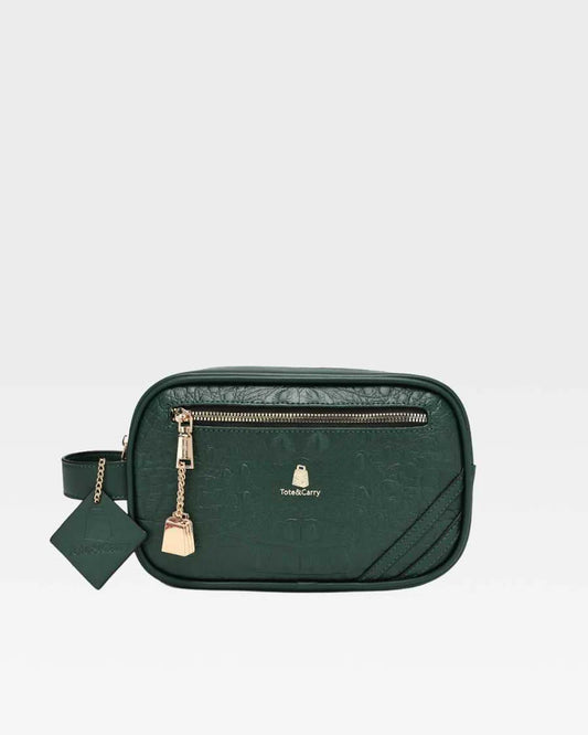 TOTE&CARRY APOLLO 2  essential toiletry bag featuring faux GREEN